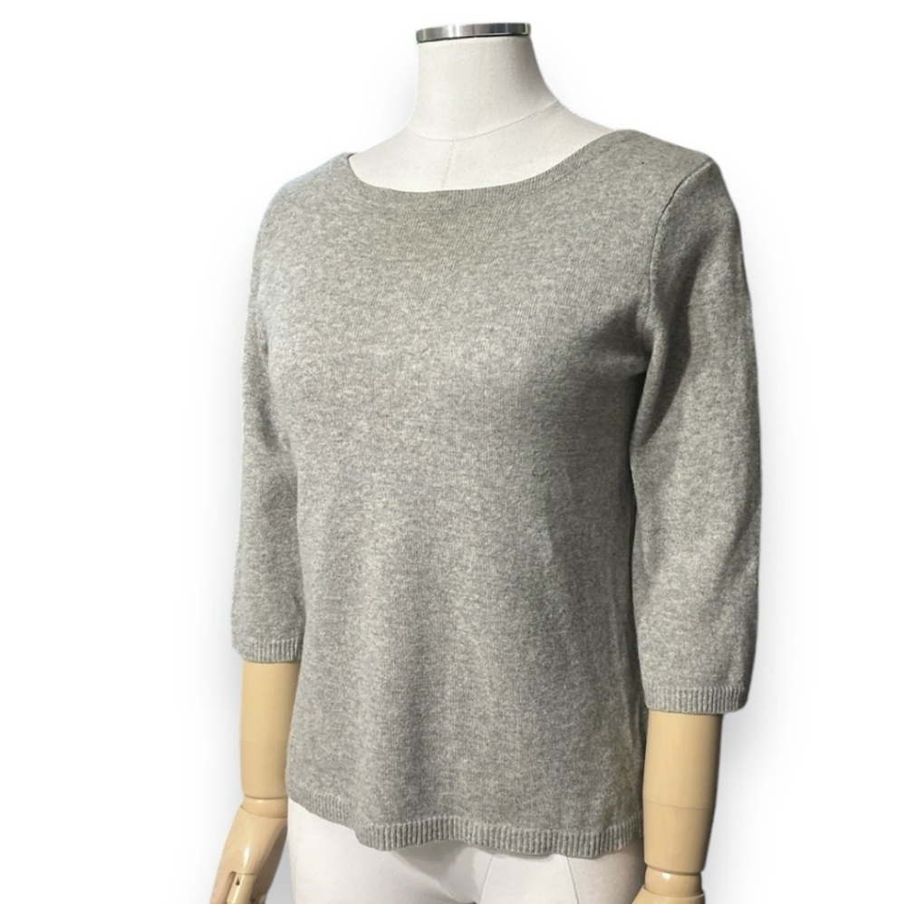 REAL COMFORT Bateau Boatneck Sweater Three-Quarter Sleeve